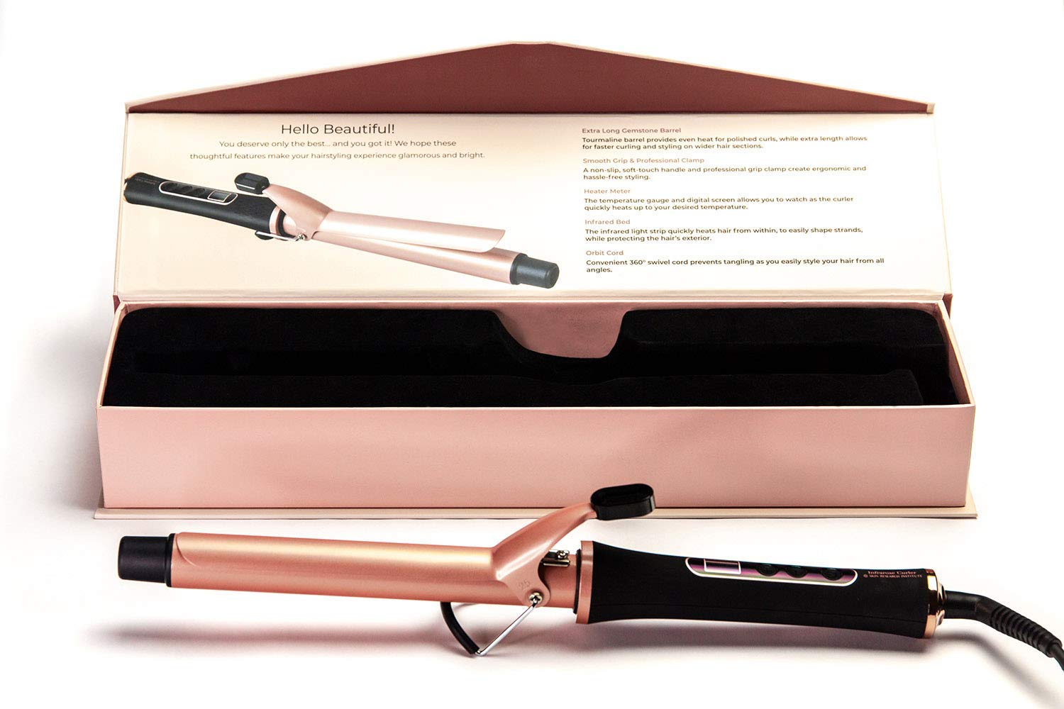 SRI Infrarose Infrared Curling Iron, Reduced Damage & Frizz (7546467090670)